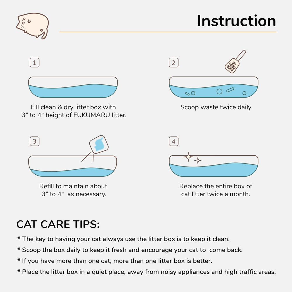 FUKUMARU Tofu Cat Litter lightweight packs for effortless scooping