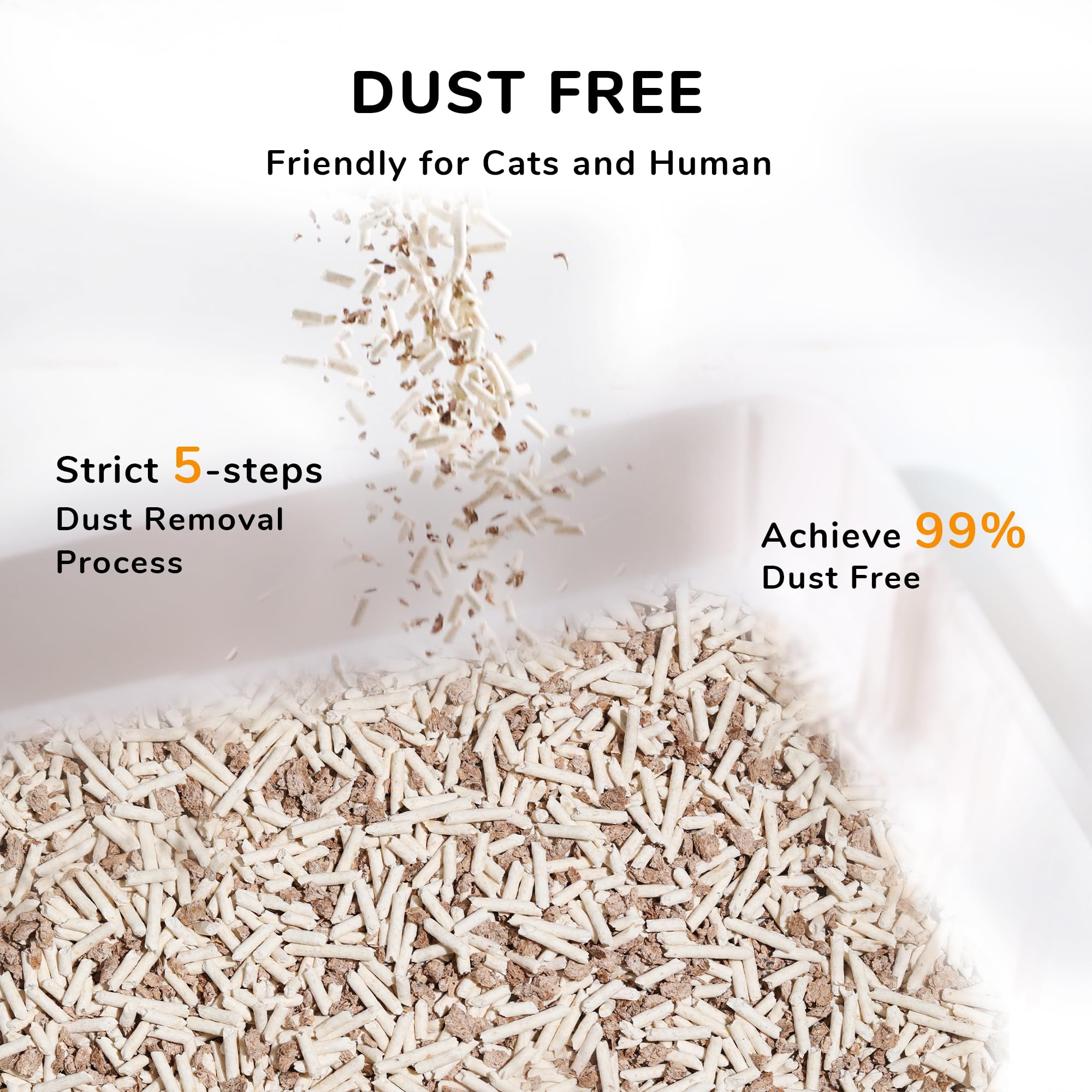 FUKUMARU tofu litter flushable and easy to dispose in small amounts