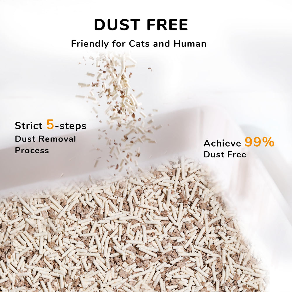 FUKUMARU tofu litter flushable and easy to dispose in small amounts