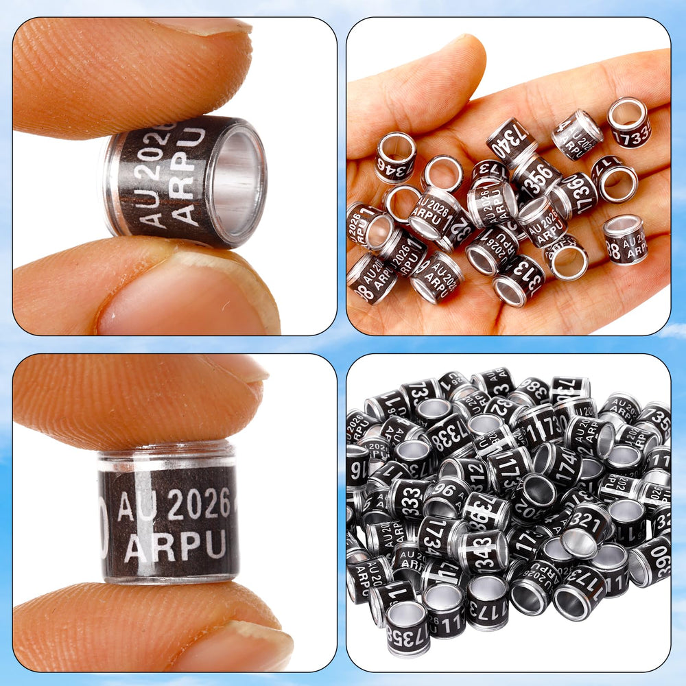 FULAIERGD leg rings serial-number etched for clear individual identification