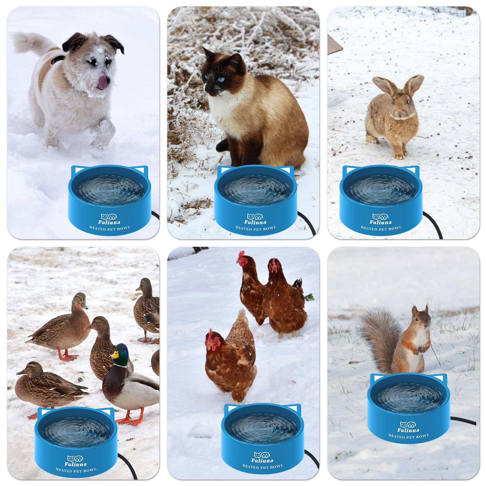 Fuliuna outdoor/indoor use keeps water unfrozen in winter.