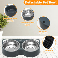 Fuliuna heated bowl water bowl close-up showing 25W heater for warmth