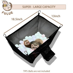 FULUE Ferret Ball Pit Hammock tunnel connection openings enable easy tunnel play.