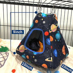 Fulue Galaxy Black hammock tunnel image demonstrates secure tunnel for curious small pets