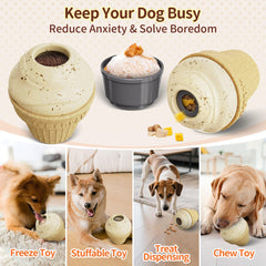 FULUPET aggressive-chewer-toy-twist-dispenser demonstrates kibble release during play.