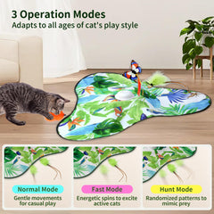 FULUPET feather wand action inspires chase and pounce sessions.