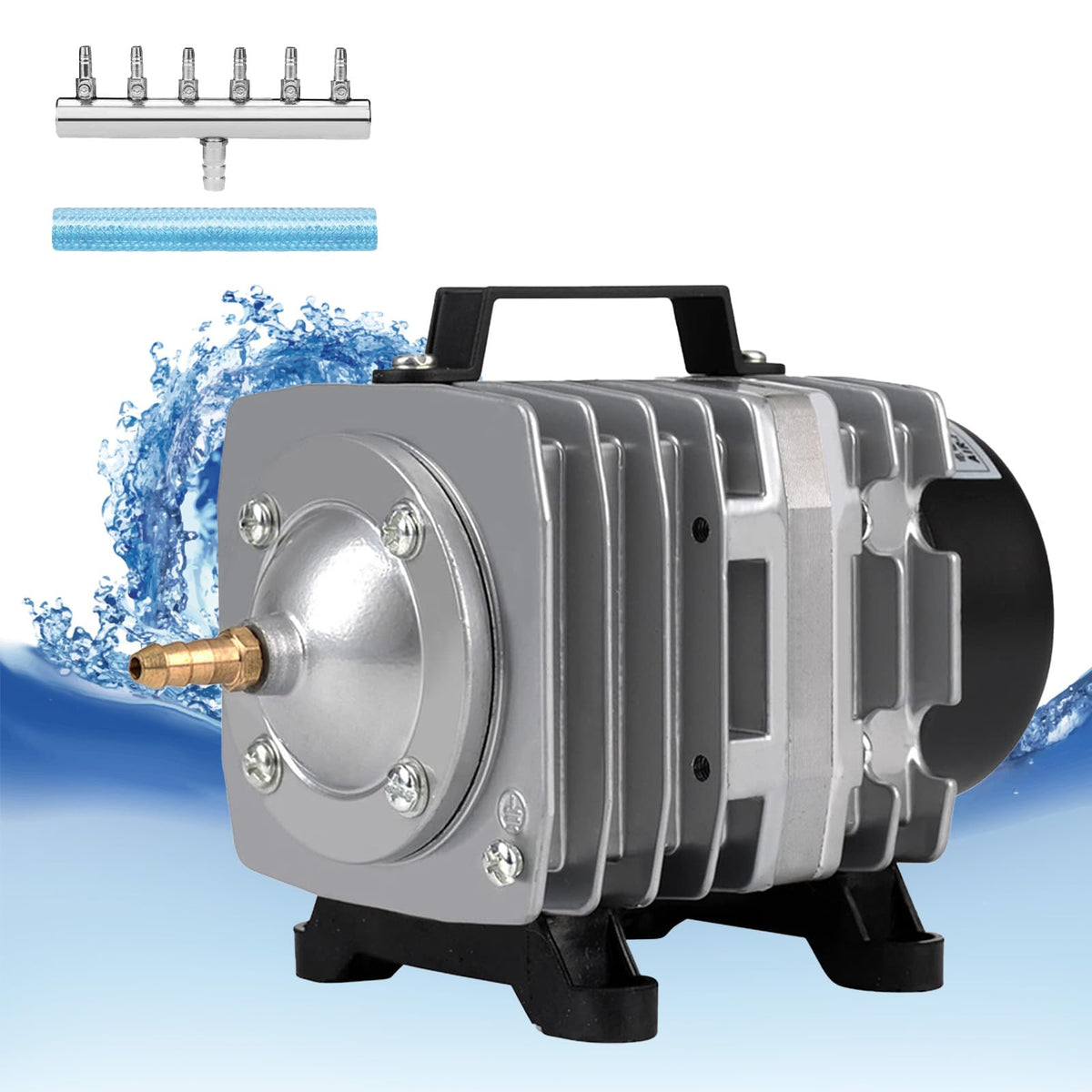 FUMAK aquarium air pump aluminum housing enables durable heat dissipation for longer operation