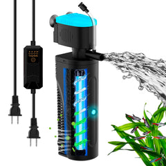 FUMAK Aquarium Filter aeration setup improving oxygenation for fish and plants.