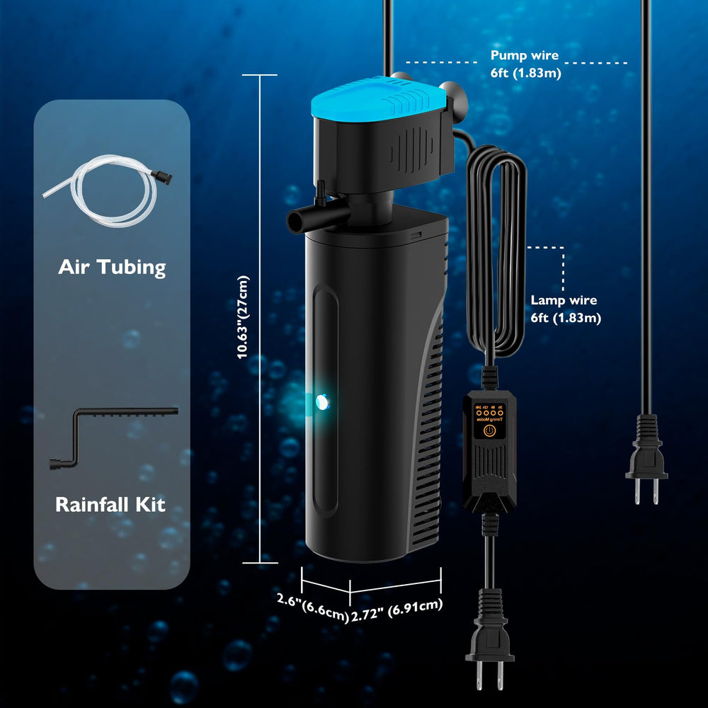 FUMAK compact unit suitable for 20–70 gallon tanks.
