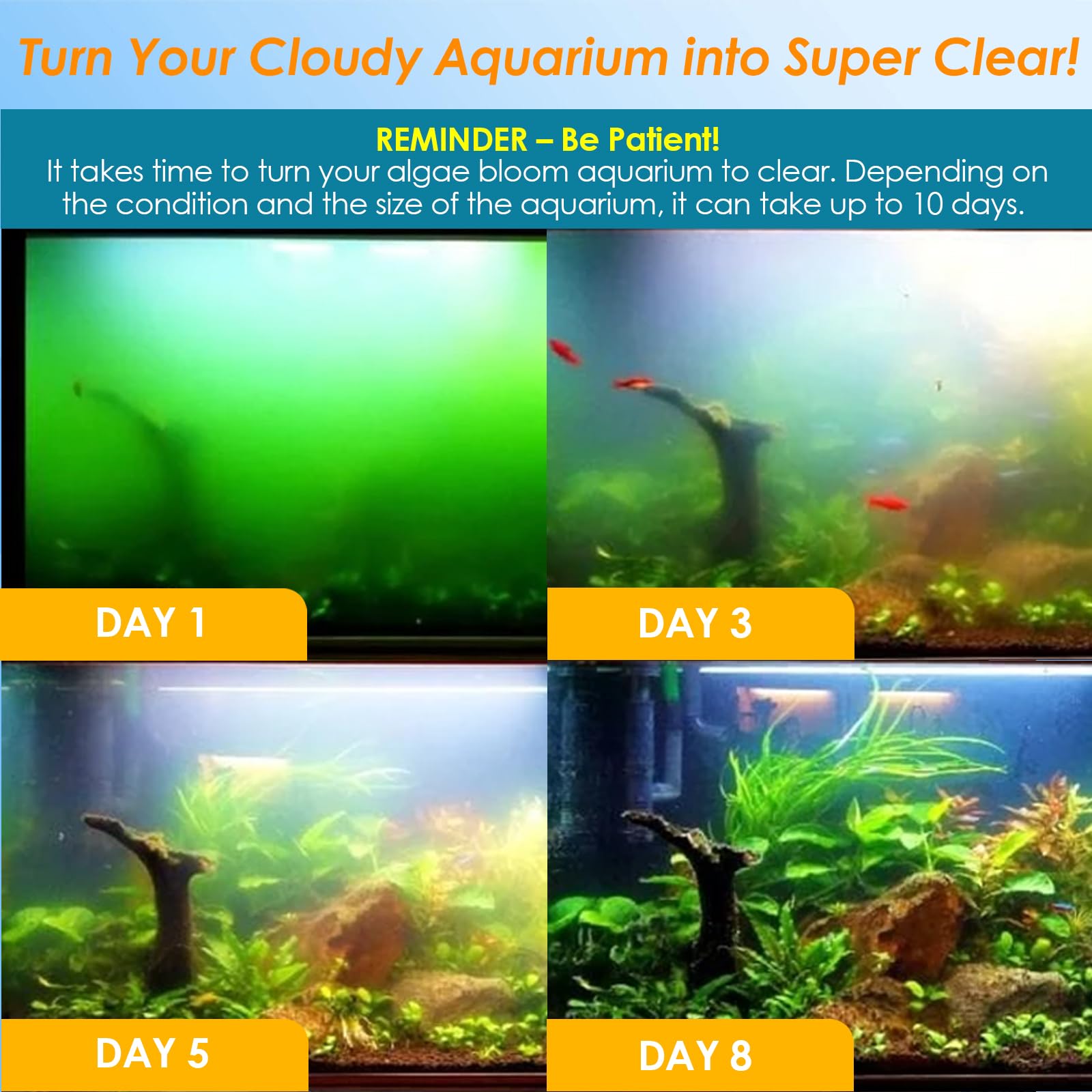 FUMAK U-V aquarium filter inside-media shows three filtration stages.