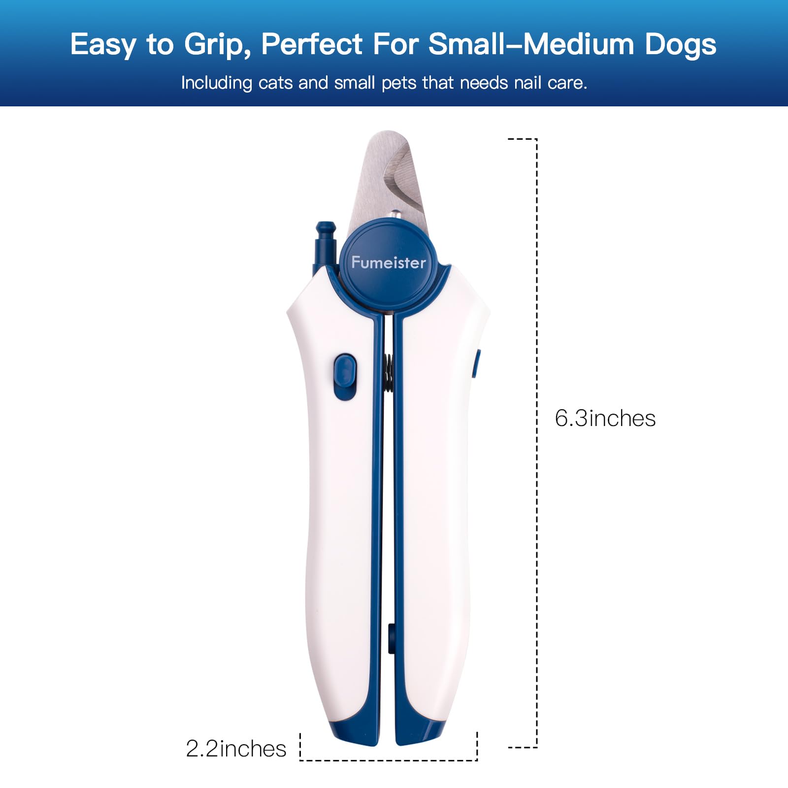 Fumeister blue clipper shown for small and medium dogs and cats.