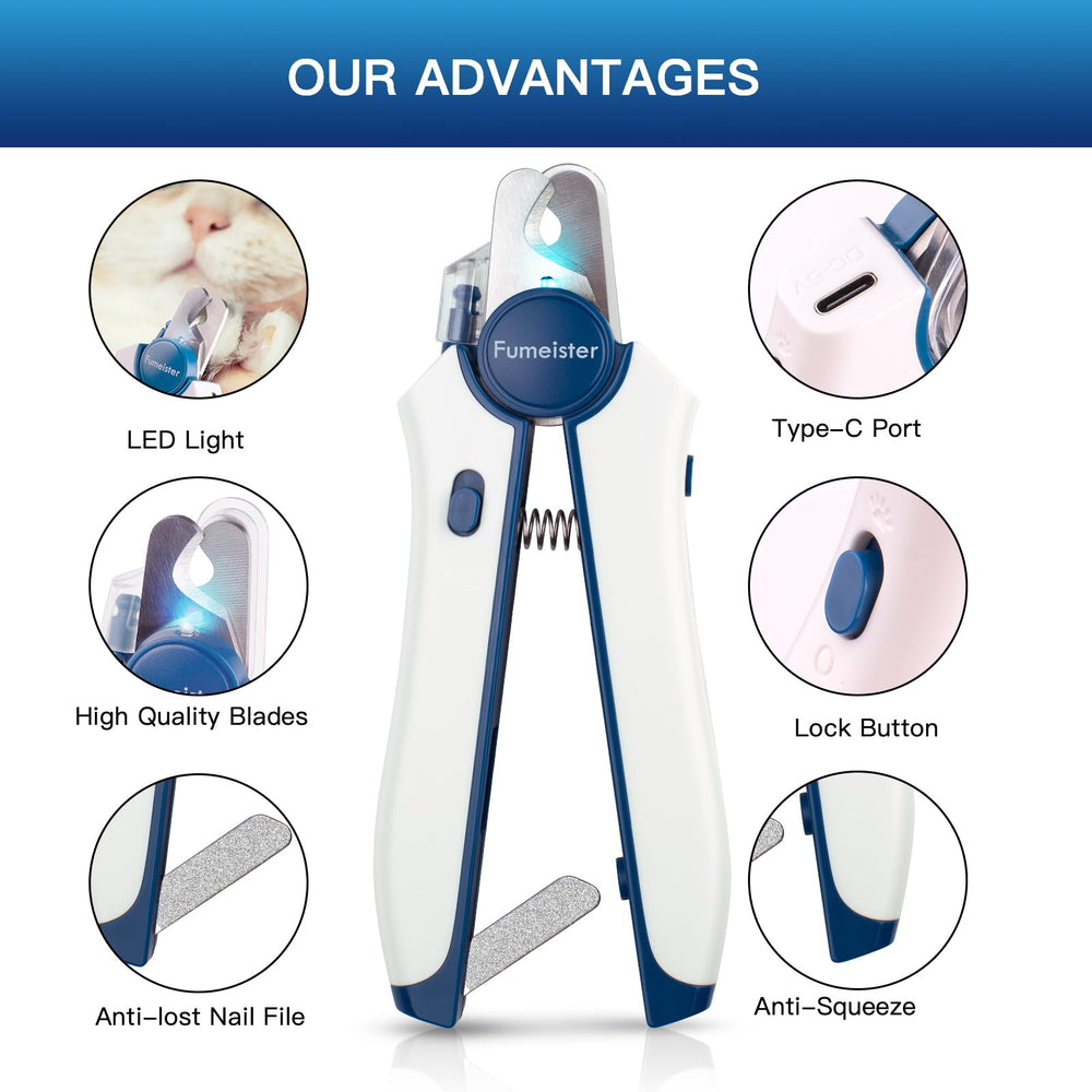 Fumeister ergonomic non-slip grip supports comfortable, controlled trimming.