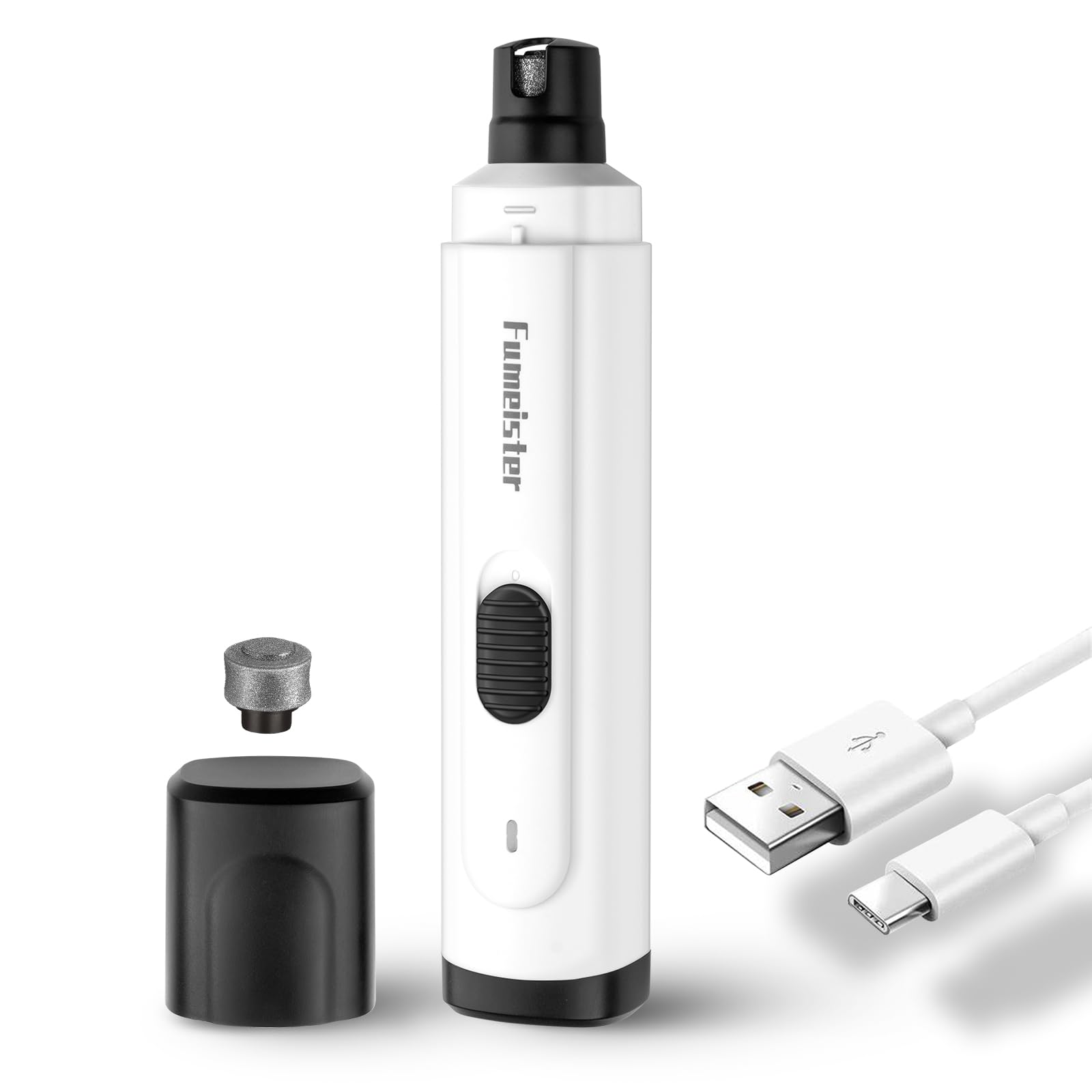 Fumeister pet-nail-grinder-quiet demonstrates whisper-quiet operation for calm at-home grooming