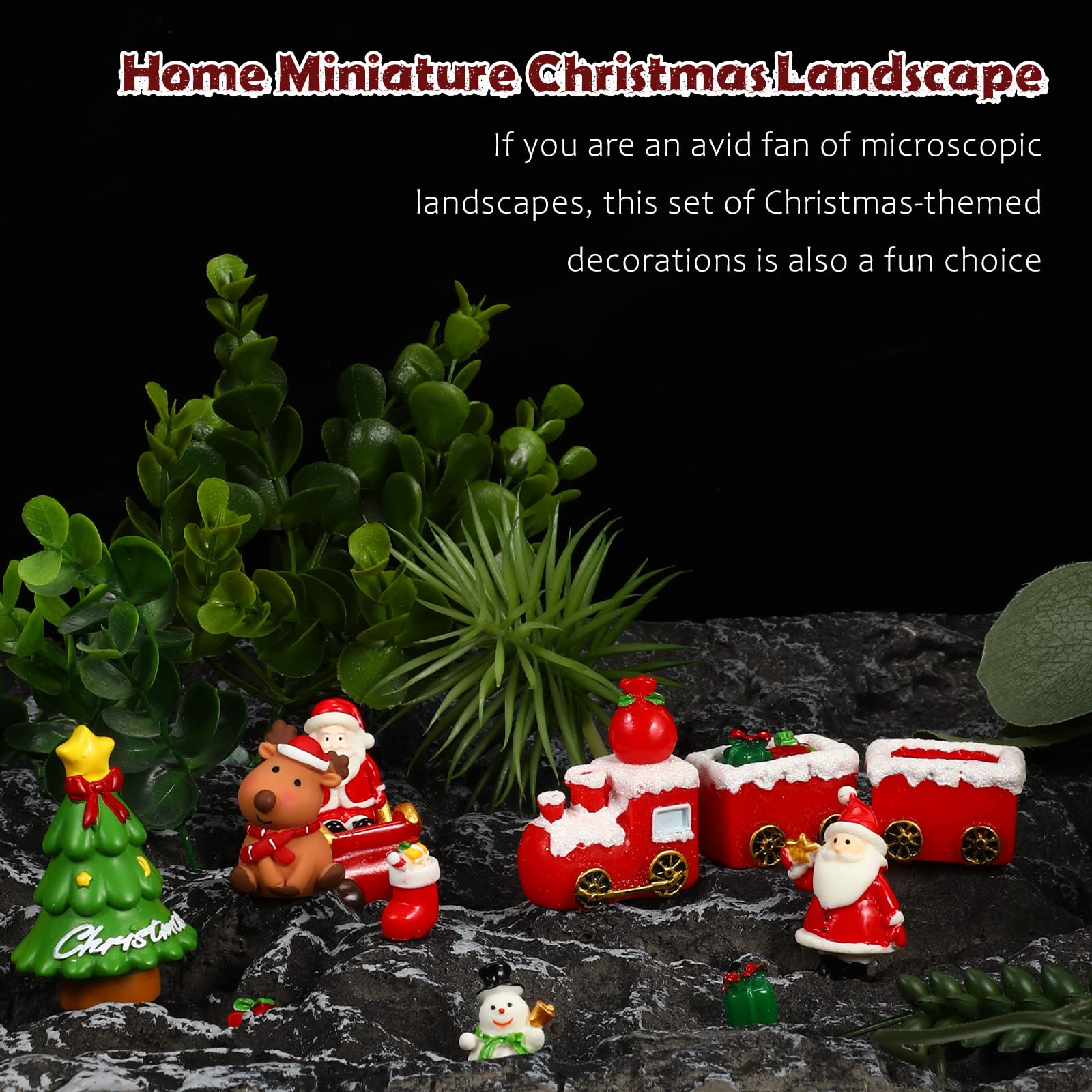 Fumete festive ornament collection elevates tank decor with colorful Christmas motifs.