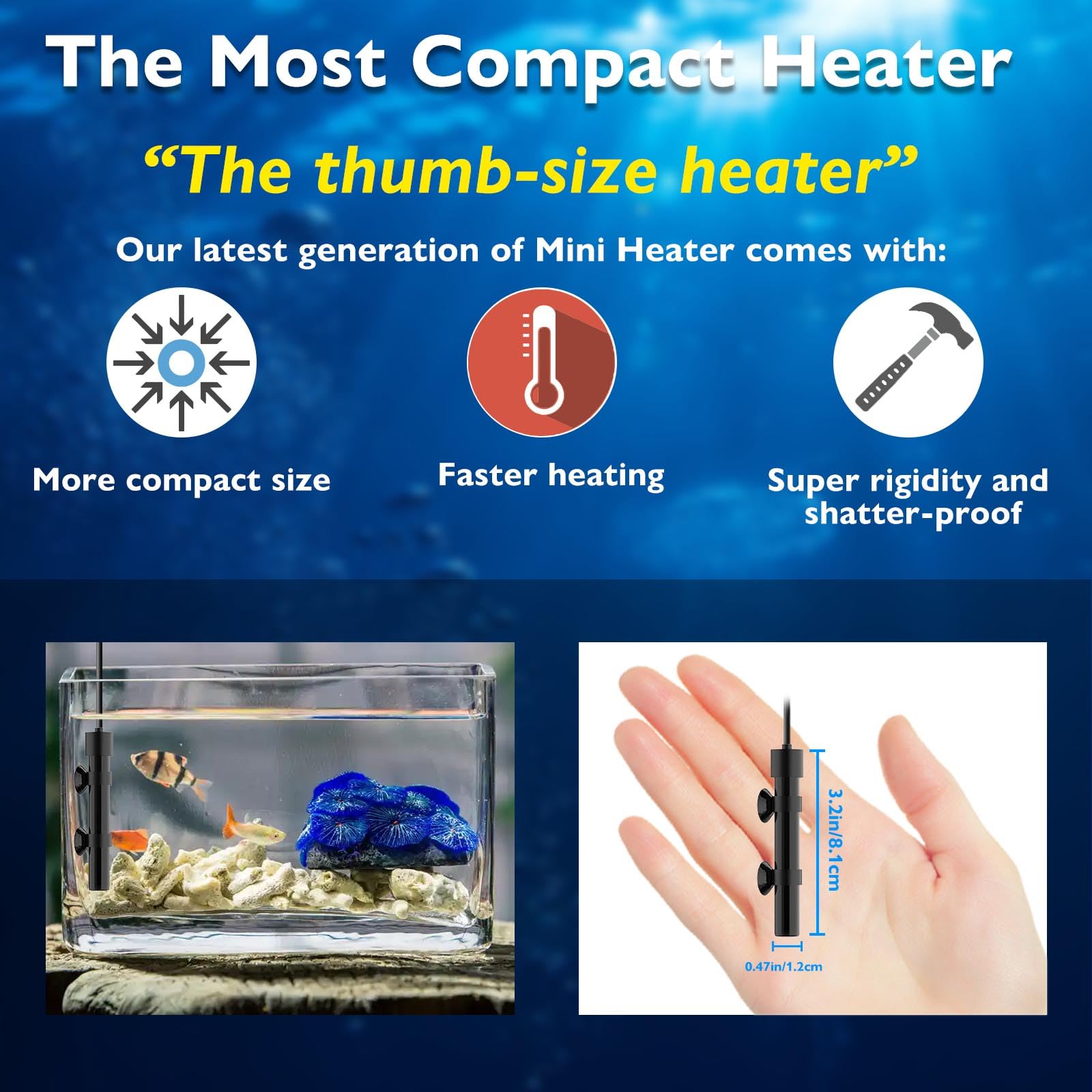 FUMAK 25W alumina ceramic heater shows durable construction and efficient heating.