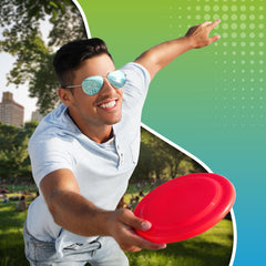Fun Central 12-pack flying discs in yellow for poolside games and summer gatherings