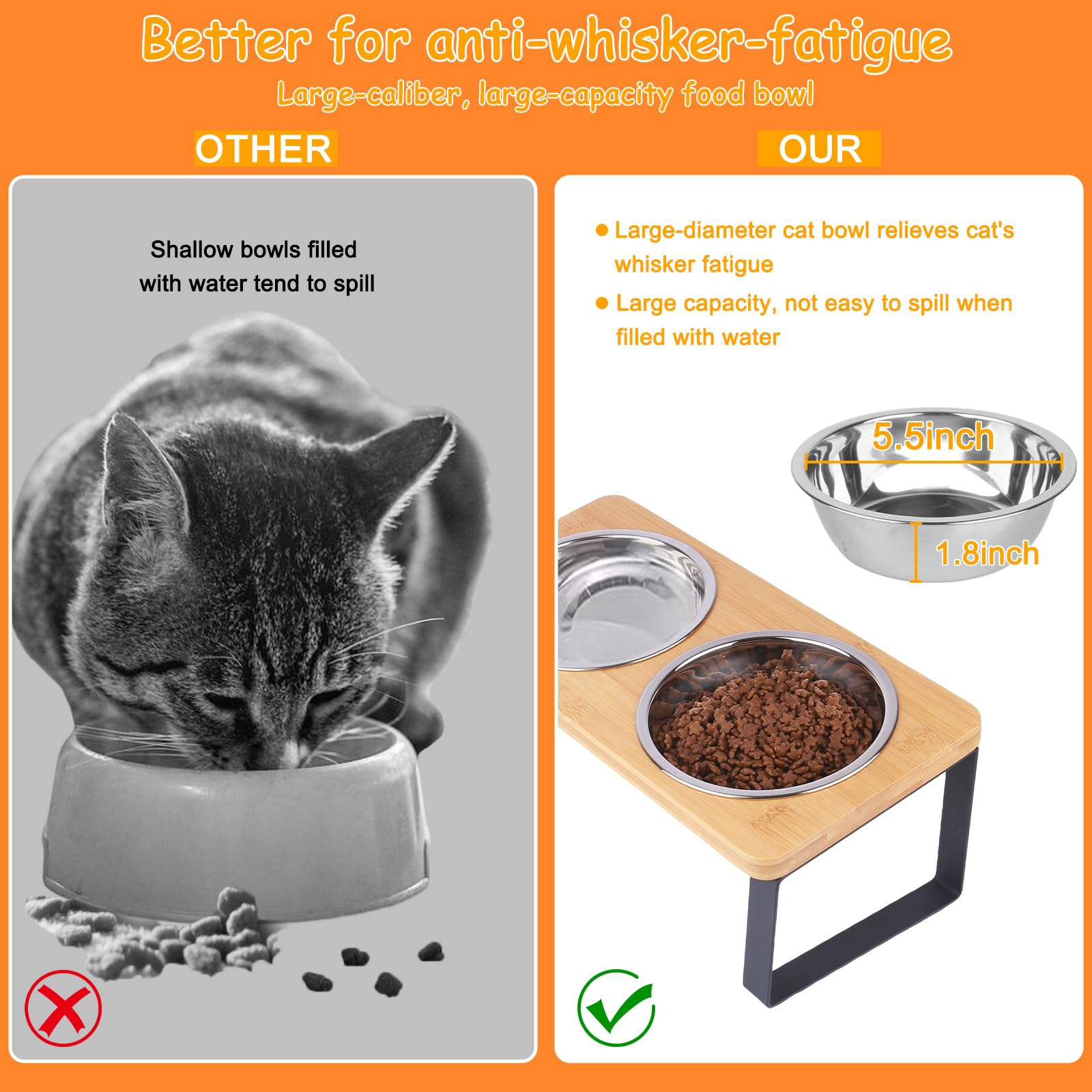 FUNACAY bamboo holder coated with pet-safe varnish for durable, safe use.