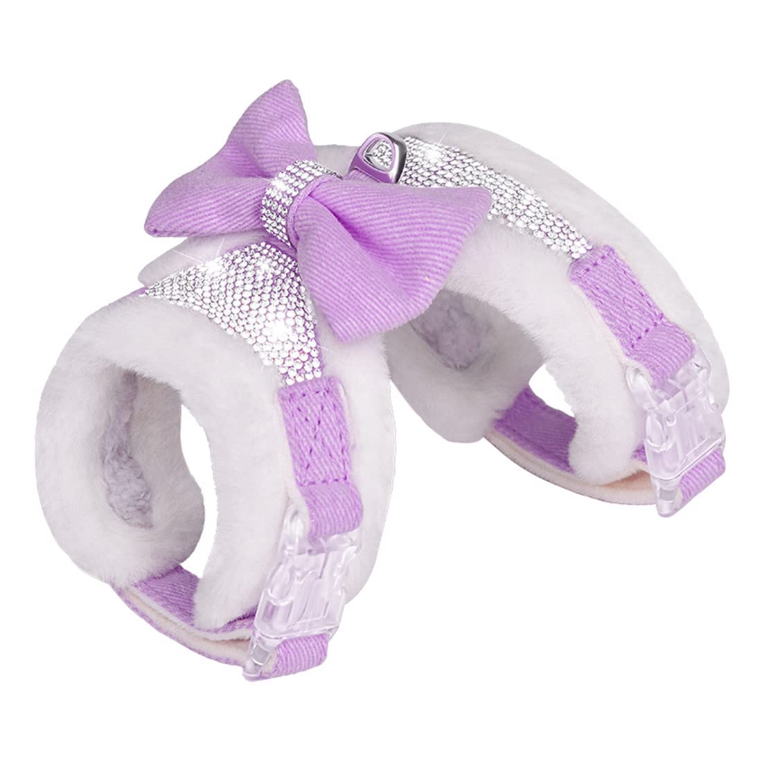 FUNAT plush chest strap materials close-up showing soft velvet for comfy walks