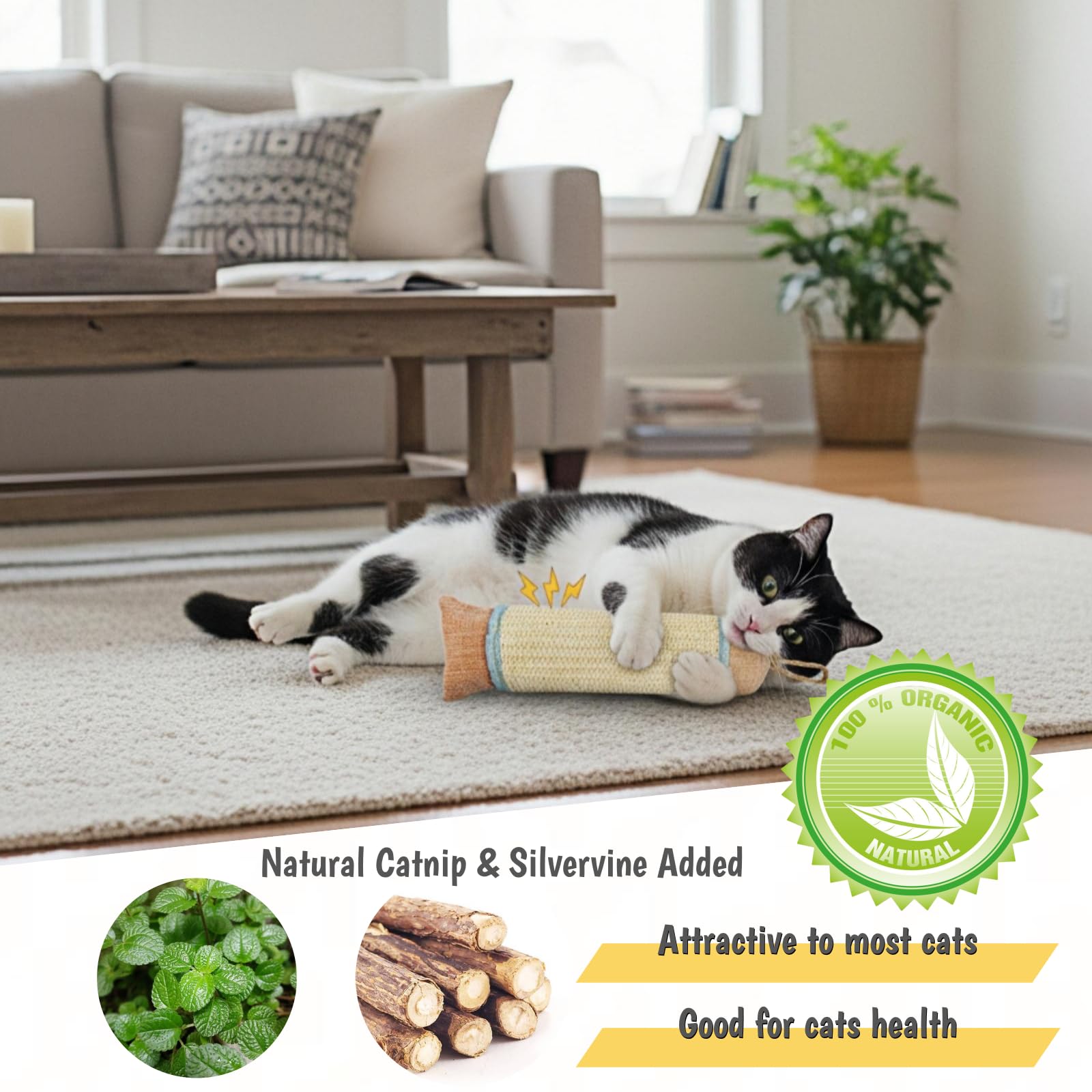 FuneeTop natural sisal mat close-up shows a durable scratching texture.