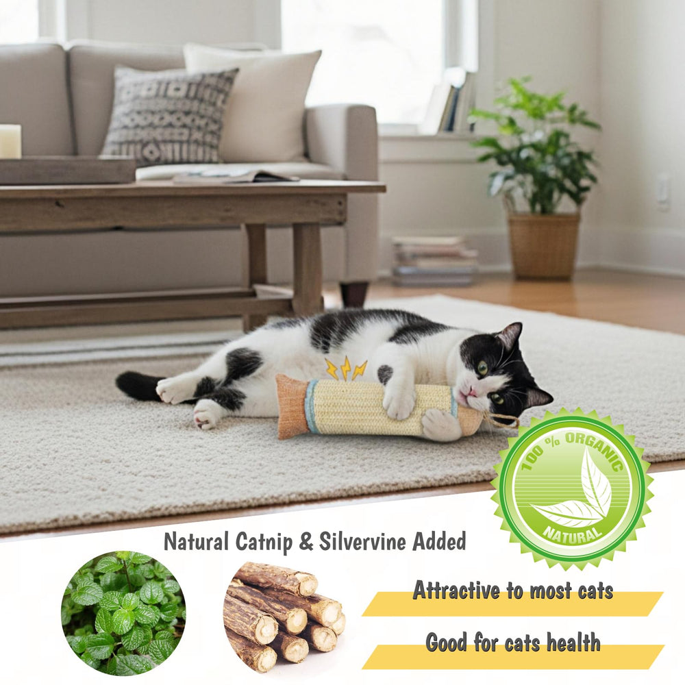 FuneeTop natural sisal mat close-up shows a durable scratching texture.
