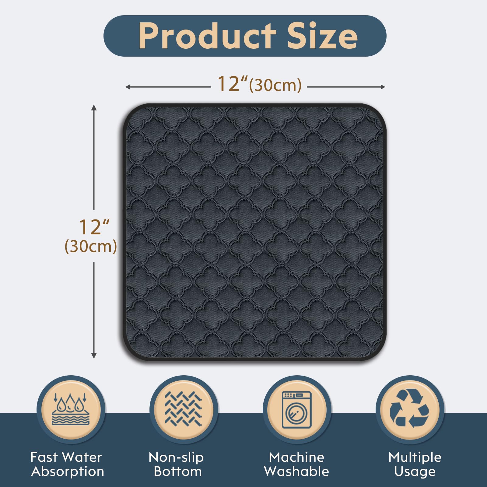 FunFurry absorbent layer pee pad close-up showing dry and odor-control capability.