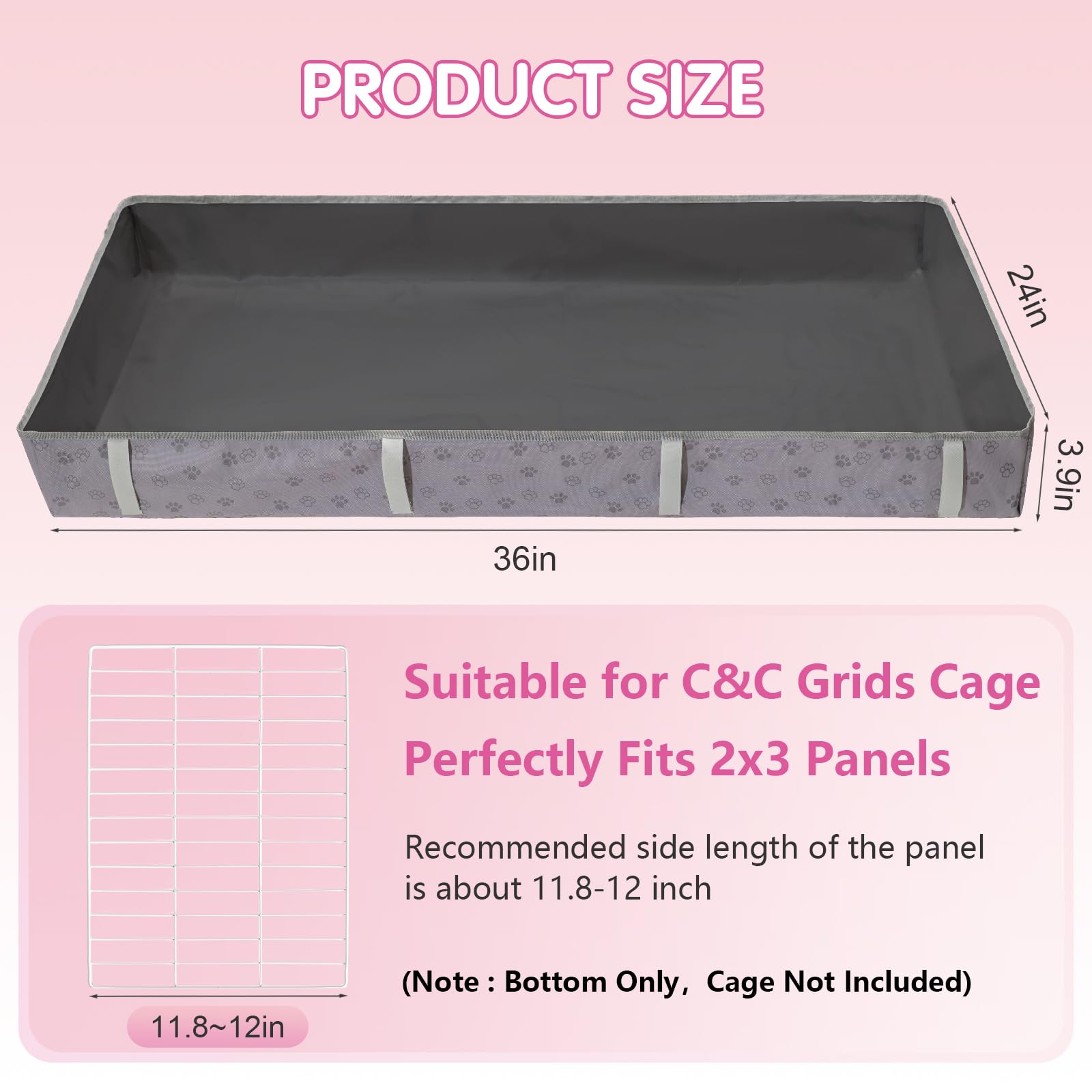 FunFurry dark-gray interior with waterproof coating protects floors during pets' activities.