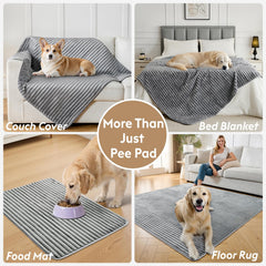 FunFurry pee pad with waterproof backing protects floors during accidents.
