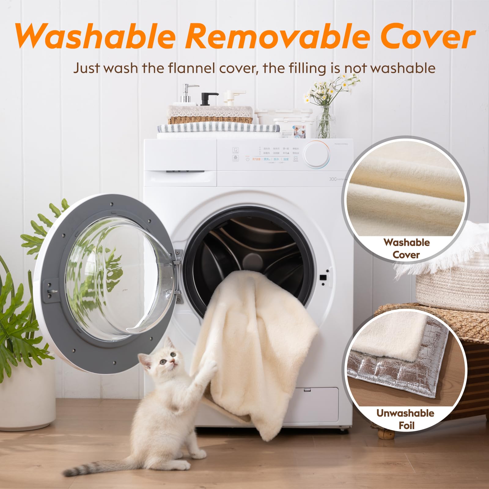 FunFurry non-slip bottom keeps mat secure on wooden floors