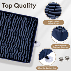 FunFurry Snuffle Mat demonstrates dual non-slip system for safer use.