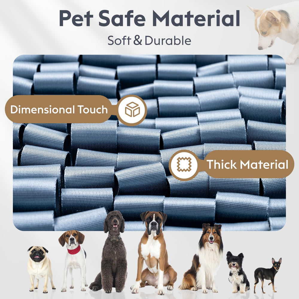 FunFurry snuffle mat silver design blends with home decor for stylish enrichment