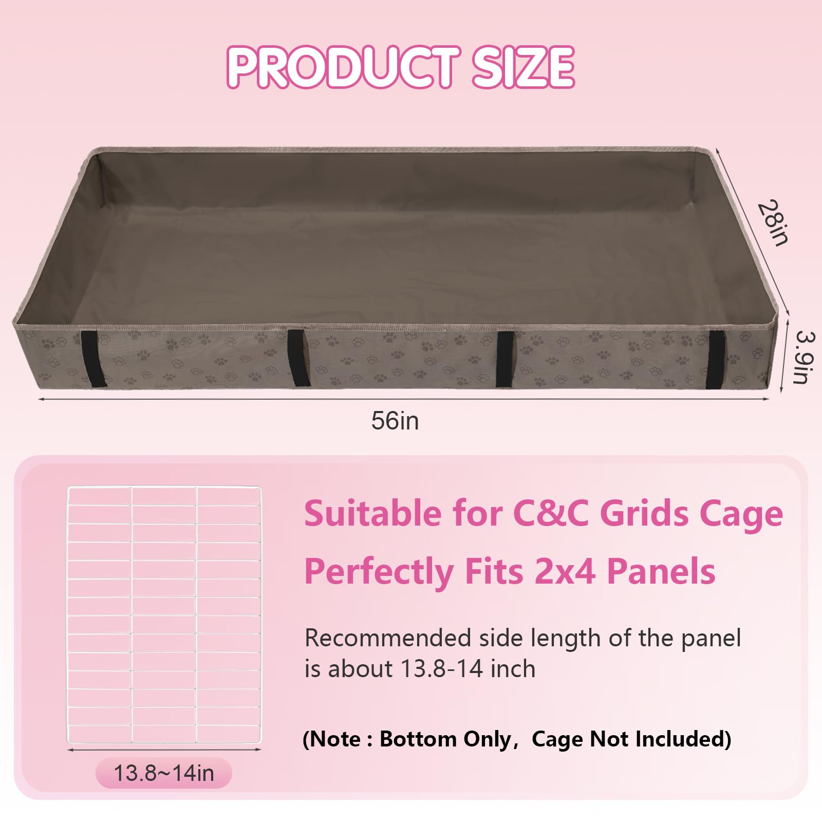 FunFurry cage liner Velcro installation shows secure fit to prevent shifting.