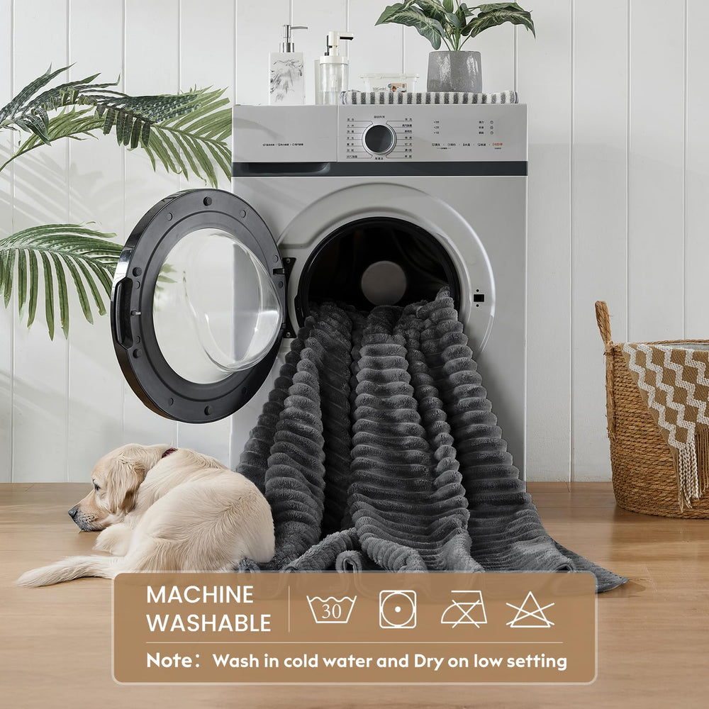 FunFurry washable fabric showcased during home laundering and reuse.