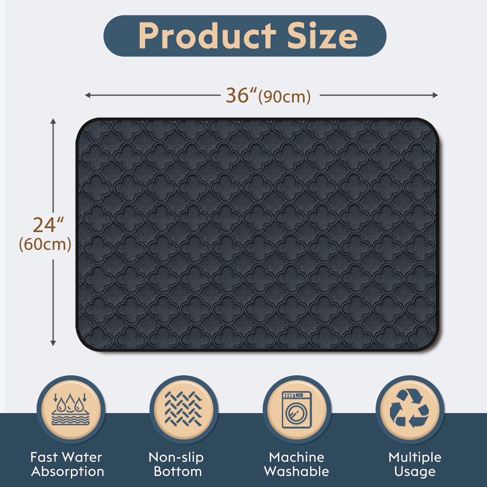 FunFurry washable pee pad waterproof-inner-layer protects floors from accidents.