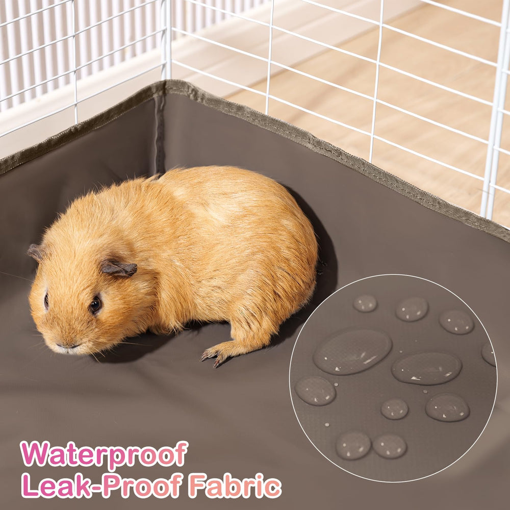 FunFurry washable tarp bottom base side view highlights reusable, easy-to-clean design.