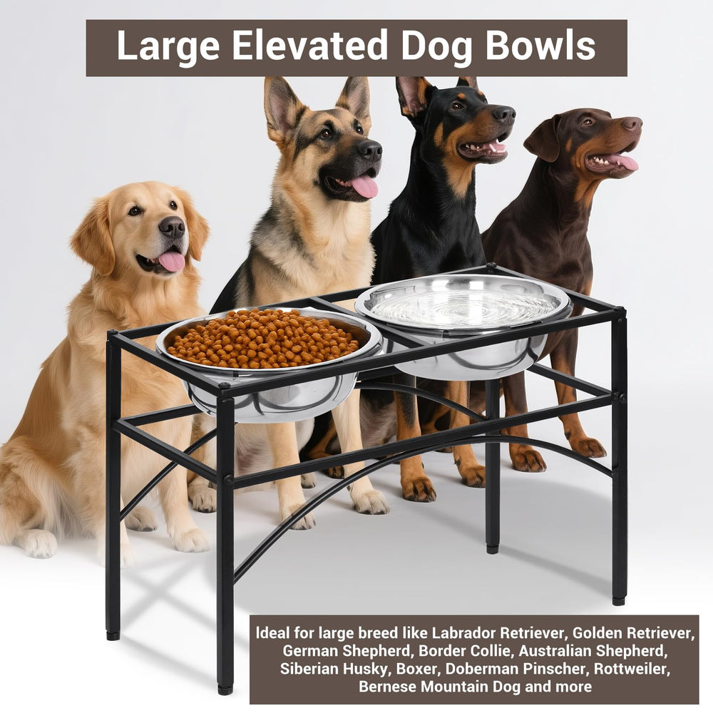 FUNKEEN elevated dog bowls stand noise-reduction for calmer meals