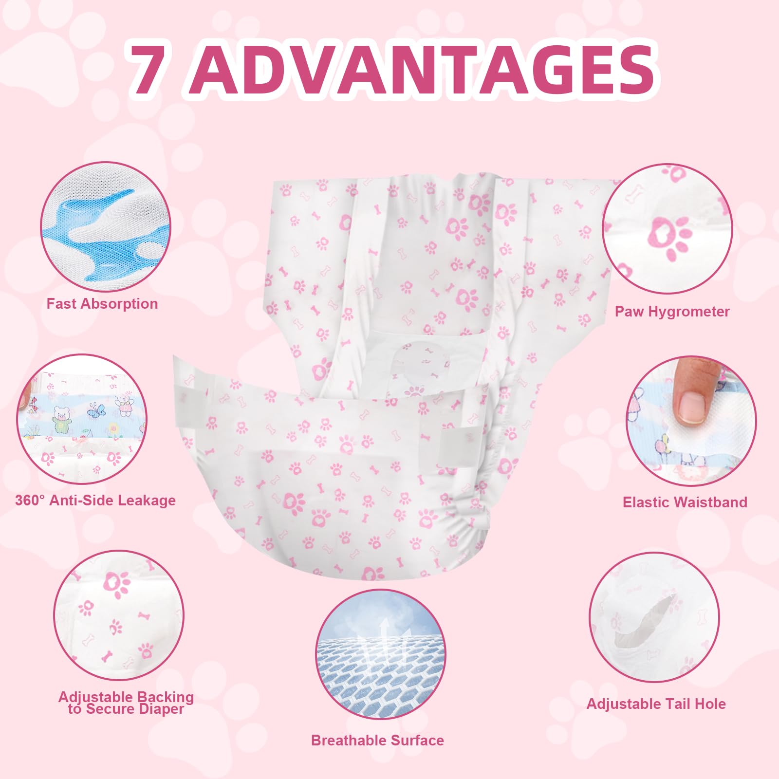 FUNLIYING dog diapers female stretchable fabric for comfy secure fit during activity