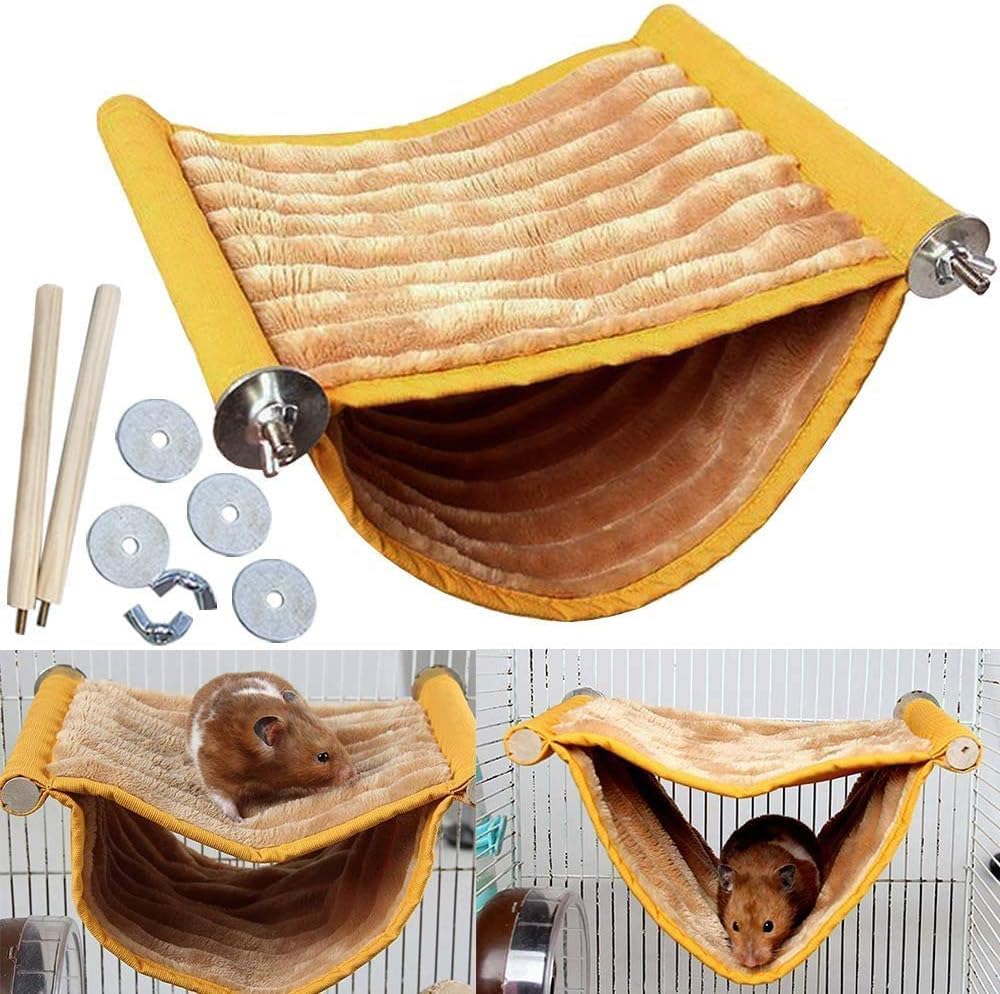 FunMove warm hamster hammock bed in use for cozy daytime napping