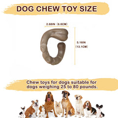 Funnbite Tough Dog Toy bacon-scented curved bone side view engages dogs during play.