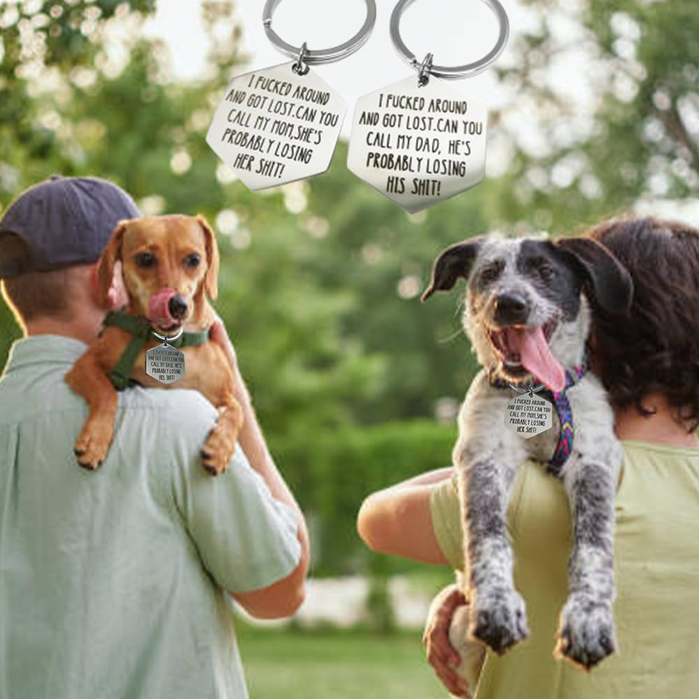 Funny Dog Tag laser-engraved details ensure lasting clarity on active adventures.
