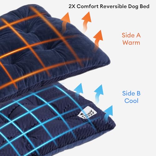 Funny Fuzzy bed mat reversible side highlighting year round comfort