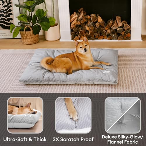 FUNNY FUZZY cama para perro grande plush, soporte suave para dormir.