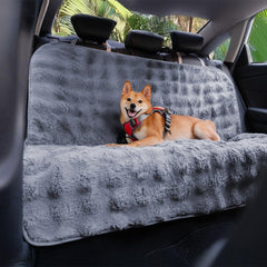 Funny Fuzzy Fluffy Dog Seat Cover back seat with plush comfort for rides