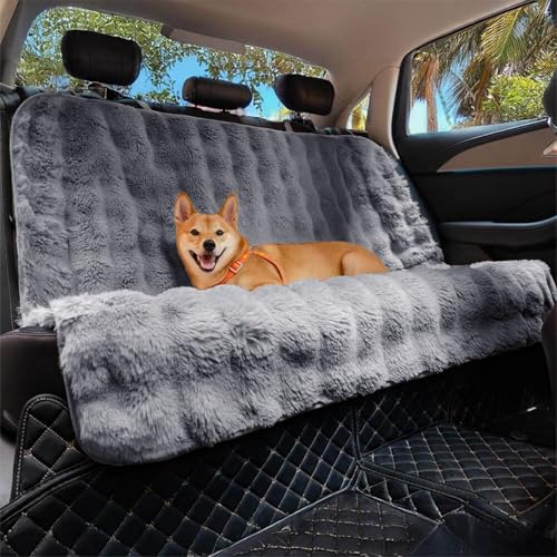 Funny Fuzzy Fluffy Dog Seat Cover water-resistant barrier protects upholstery from mud