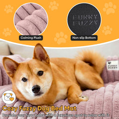 Funny Fuzzy couch cover non-slip bottom keeps the cover secure during pet jumps
