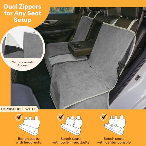 Funny Fuzzy seat cover anti-slip bottom attachment prevents shifting during drives.