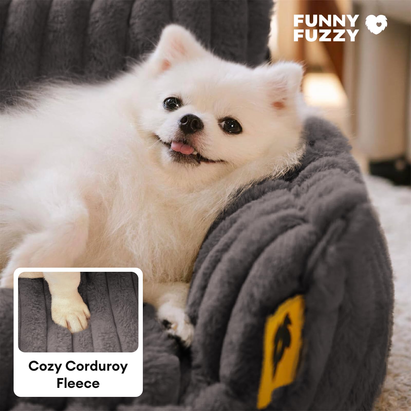 FUNNY FUZZY Snoozy Dream three-sided bolster for head and neck comfort