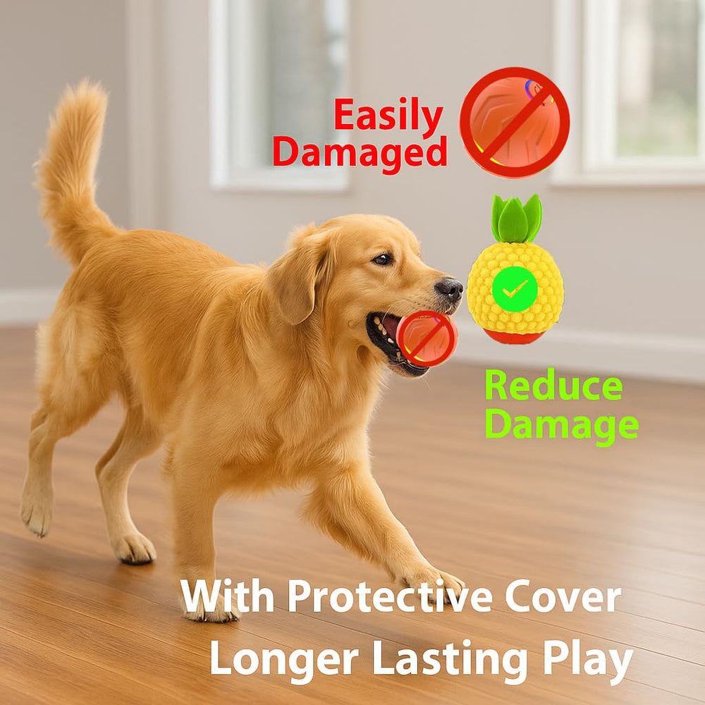 Funnyduck 2026 T01 interactive dog ball side view shows motion-activated play