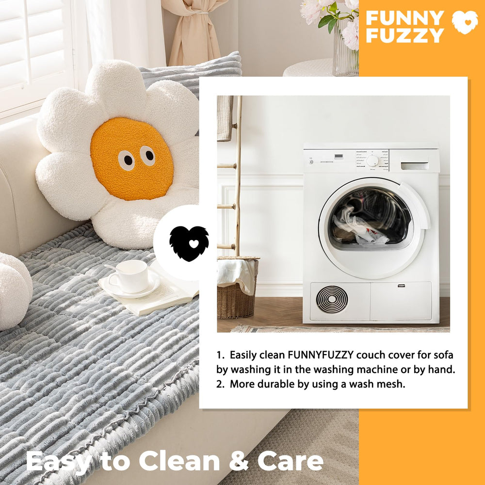 Funny Fuzzy pet couch cover window-sill cushion illustrates versatile use beyond seating