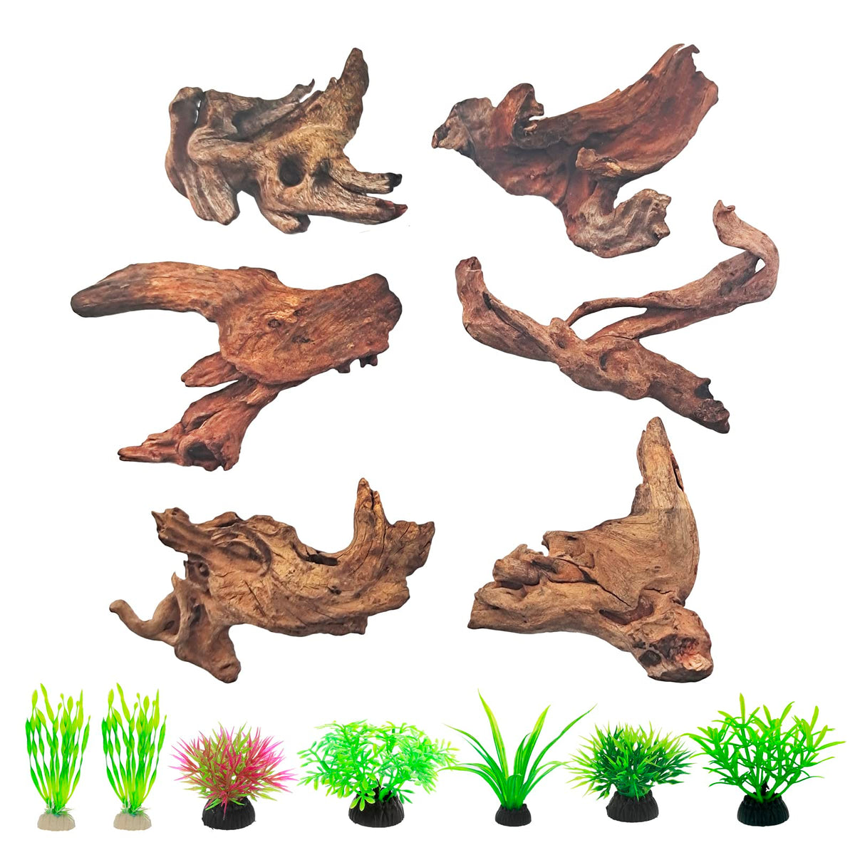 FUNOJOY driftwood aquarium-branch offers natural decor with hiding spots for fish