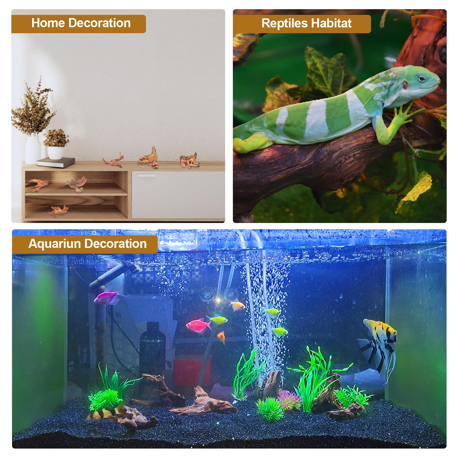 FUNOJOY driftwood aquarium-branch earthy tones and natural lines